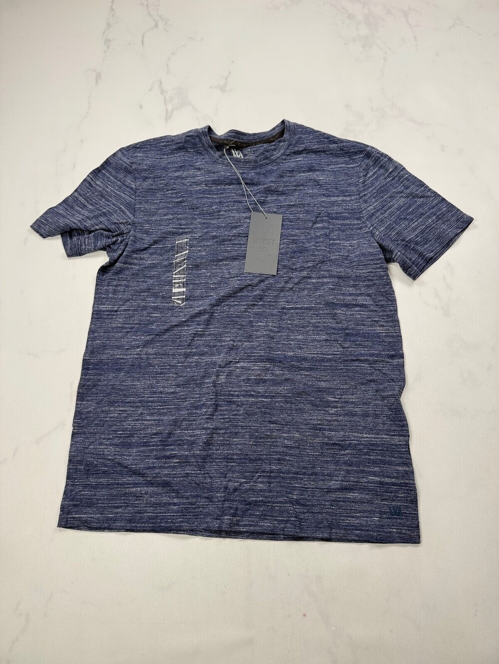 VRST Graphic Tee T Shirt Navy 2010s Minimal Modern Classic - Mens S